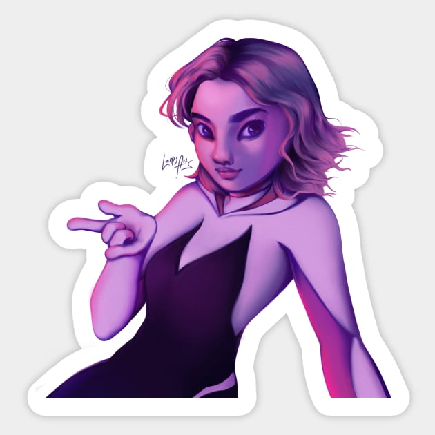 Spider Gwen Sticker by LanxiArts